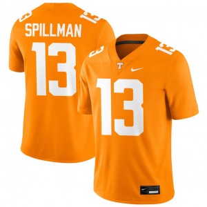 Edwin Spillman Tennessee Vols College Football #13 Men's University Jerseys - Tennessee Orange 334099-493