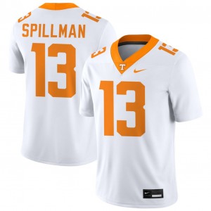 Edwin Spillman Tenn Vols Men's College Football Stitched #13 Jerseys - White 942322-715