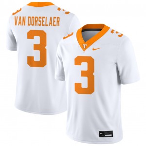 Jack Van Dorselaer UT Volunteers 2025 #3 Mens College Football Jerseys - White 874573-763