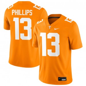 Mason Phillips UT Volunteers University #13 College Football Men Jersey - Tennessee Orange 706287-763