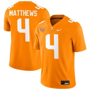 Mike Matthews Vols #4 Men College Football Player Jersey - Tennessee Orange 333794-582
