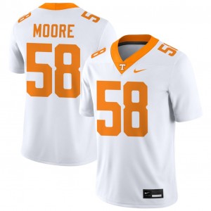 Nic Moore Tenn Vols Men's College Football #58 Alumni Jerseys - White 738703-511