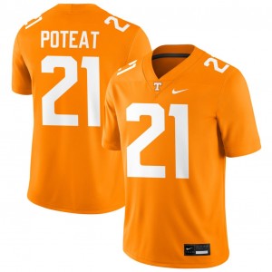 Tre Poteat UT Volunteers College Football #21 2025-26 Men Jerseys - Tennessee Orange 839725-837