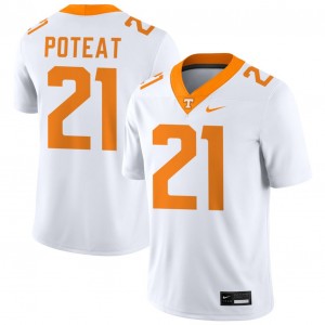 Tre Poteat Tenn Vols #21 Mens College Football High School Jerseys - White 131370-993