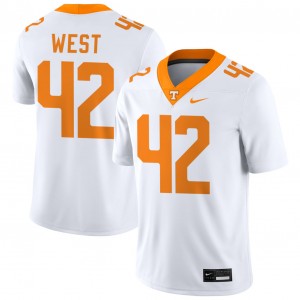 Tyre West UT 2025-26 Men #42 College Football Jerseys - White 646415-667