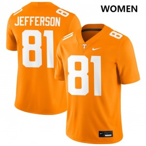 Amari Jefferson UT Vols College Football Replica #81 Womens Jerseys - Tennessee Orange 341620-565