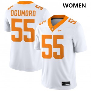 Antoni Ogumoro UT Vols #55 Women Official College Football Jerseys - White 824902-568