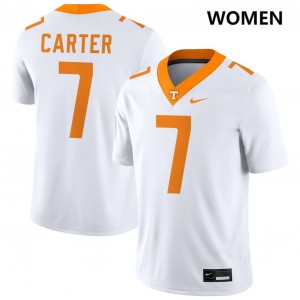Arion Carter Tennessee Vols College Football Womens High School #7 Jersey - White 983744-523
