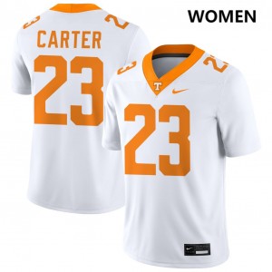 Boo Carter UT #23 Embroidery College Football Womens Jerseys - White 496162-620