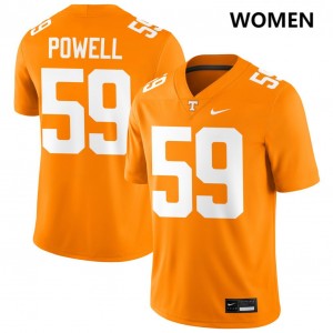Charlie Powell III Tennessee College Football Game Women's #59 Jersey - Tennessee Orange 734757-332