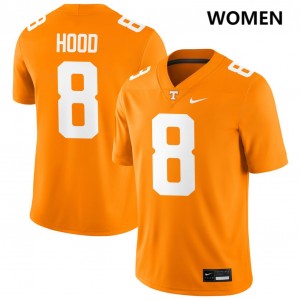 Colton Hood TN Vols College Football #8 Womens Replica Jerseys - Tennessee Orange 831932-216