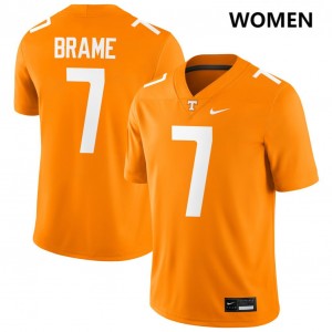 DaSaahn Brame UTK Womens Game College Football #7 Jersey - Tennessee Orange 672962-851