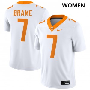DaSaahn Brame UT College Football #7 Limited Womens Jersey - White 731286-671
