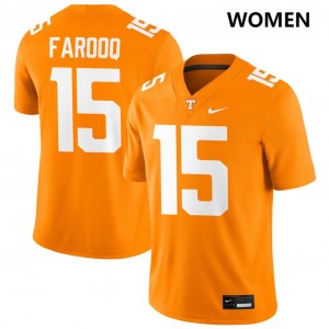 Edrees Farooq UT Women #15 College Football Official Jersey - Tennessee Orange 123135-742