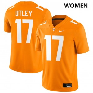 Ethan Utley The Volunteer State Official Womens #17 College Football Jerseys - Tennessee Orange 604730-736