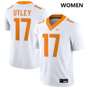 Ethan Utley TN Volunteers College Football #17 Women's Game Jersey - White 104619-506