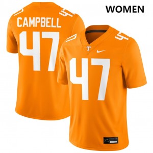 Isaiah Campbell Tenn #47 Women College Football Embroidery Jerseys - Tennessee Orange 608708-160