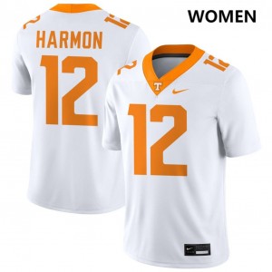 Jaedon Harmon Tenn Women's College Football Game #12 Jersey - White 951402-295