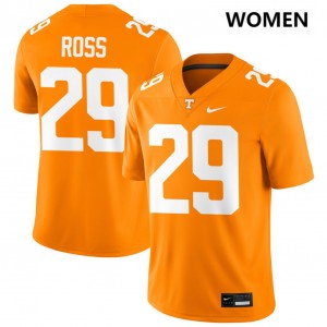 Jordan Ross Vols Women's College Football Replica #29 Jersey - Tennessee Orange 724168-187