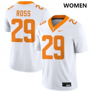 Jordan Ross Tenn Womens University #29 College Football Jersey - White 428893-859