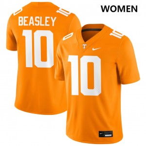Kaleb Beasley Tenn Vols #10 College Football High School Women Jersey - Tennessee Orange 974521-842
