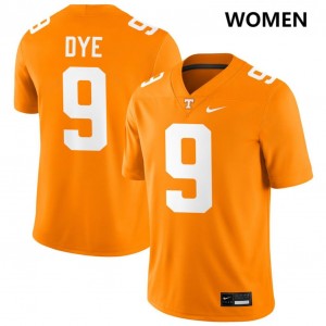 Mariyon Dye TN Vols #9 College Football Women Embroidery Jerseys - Tennessee Orange 419975-498