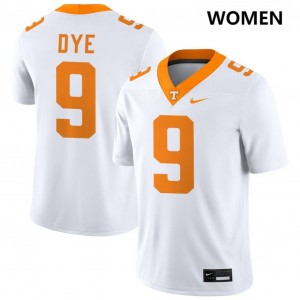Mariyon Dye UT Vols NCAA Women's #9 College Football Jerseys - White 579738-715