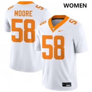 Nic Moore Vols 2025-26 Womens #58 College Football Jerseys - White 599216-374
