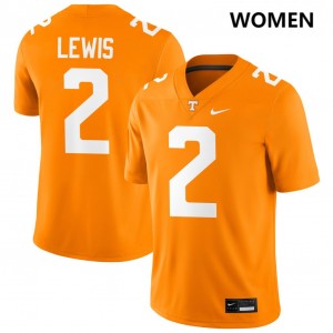 Peyton Lewis TN Vols #2 College Football Women's Official Jerseys - Tennessee Orange 416130-995