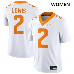 Peyton Lewis Tenn Vols Women's #2 College Football NCAA Jerseys - White 609689-606