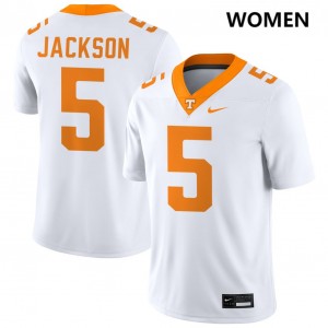 Radarious Jackson Tennessee Women College Football #5 High School Jersey - White 741057-507