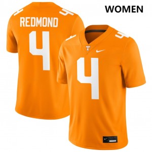 Ty Redmond UT Vols Womens Embroidery College Football #4 Jerseys - Tennessee Orange 116224-767