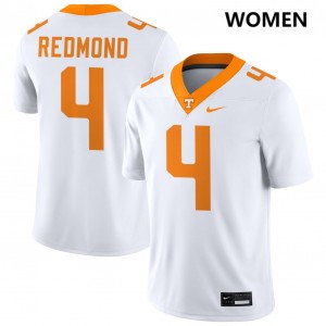 Ty Redmond Tenn Vols Women College Football 2025 #4 Jersey - White 519465-709