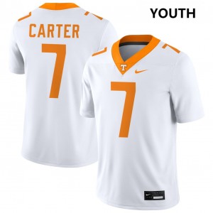 Arion Carter Tennessee Vols #7 College Football Official Youth Jersey - White 800107-185