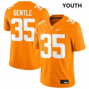 Carson Gentle UT Volunteers 2025-26 College Football Youth #35 Jerseys - Tennessee Orange 602957-385