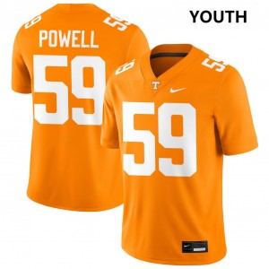 Charlie Powell III Vols #59 Youth College Football High School Jersey - Tennessee Orange 447791-832