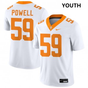 Charlie Powell III Tennessee Volunteers College Football University #59 Youth Jerseys - White 111112-948