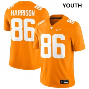 Cole Harrison University Of Tennessee Youth Embroidery #86 College Football Jersey - Tennessee Orange 214231-880