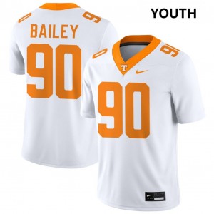 Dominic Bailey Tennessee Youth College Football Stitched #90 Jersey - White 596865-178