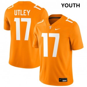Ethan Utley TN College Football High School #17 Youth Jerseys - Tennessee Orange 753305-389