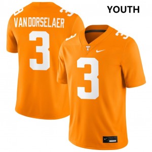 Jack Van Dorselaer UT Youth University College Football #3 Jerseys - Tennessee Orange 732515-280