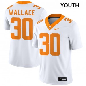 Jamal Wallace Tennessee Volunteers #30 Youth College Football Embroidery Jersey - White 641002-976