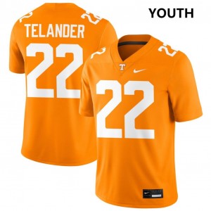 Jeremiah Telander University Of Tennessee College Football Youth #22 Limited Jerseys - Tennessee Orange 914548-461