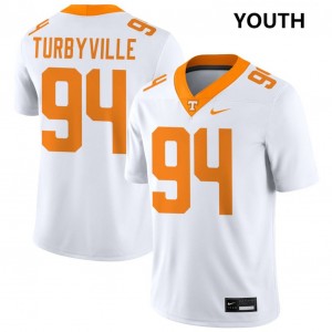Josh Turbyville Vols #94 College Football Player Youth Jerseys - White 325072-687