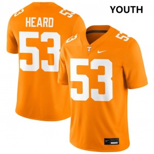 Lance Heard UT Vols Embroidery College Football #53 Youth Jersey - Tennessee Orange 509066-570