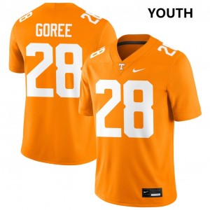 Marcus Goree Jr. UT College Football #28 Youth Replica Jersey - Tennessee Orange 300466-258