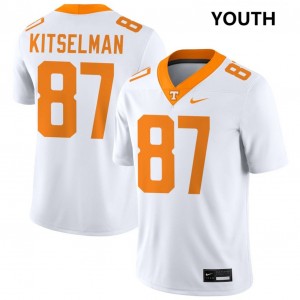 Miles Kitselman Tenn Vols College Football Stitched Youth #87 Jerseys - White 879651-831