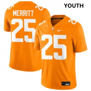 Timothy Merritt The Volunteer State College Football #25 High School Youth Jerseys - Tennessee Orange 456795-356
