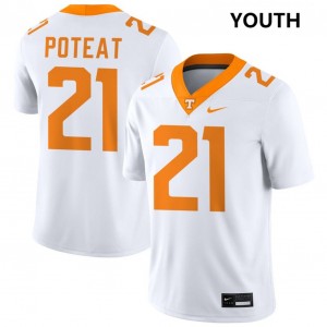 Tre Poteat Vols College Football Limited #21 Youth Jersey - White 336645-402