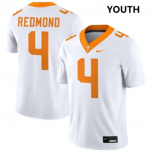 Ty Redmond UT Volunteers Stitched College Football Youth #4 Jerseys - White 921808-715